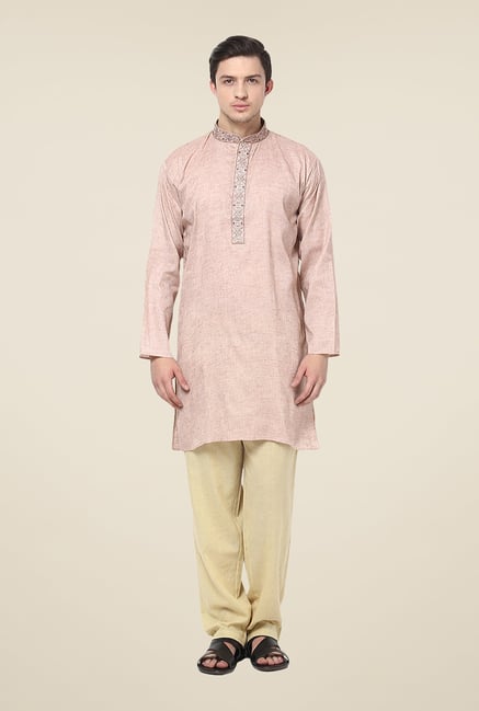Yepme Efrain Peach Solid Kurta Yepme Efrain Peach Solid Kurta