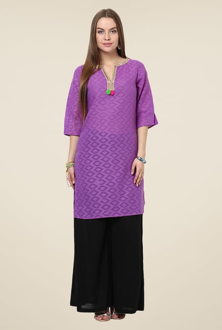 Yepme Purple Carol Tassel Kurti Yepme Purple Carol Tassel Kurti