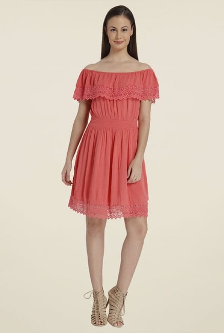 Only Coral Lace Dress Only Coral Lace Dress
