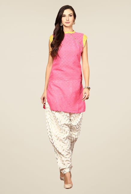 Yepme Pink Mischa Solid Kurti Yepme Pink Mischa Solid Kurti