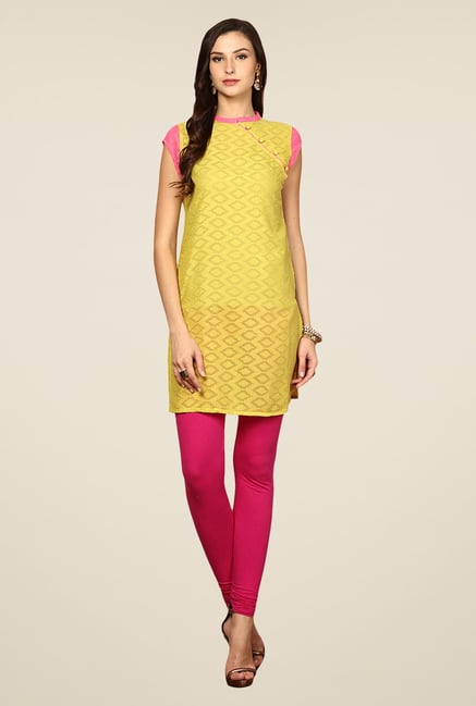 Yepme Yellow Mischa Solid Kurti Yepme Yellow Mischa Solid Kurti