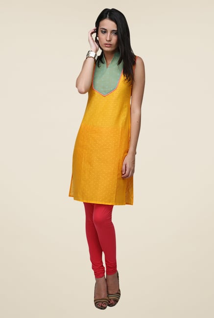 Yepme Yellow Wendy Printed Kurti Yepme Yellow Wendy Printed Kurti