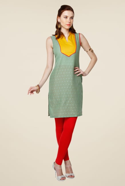 Yepme Green Wendy Printed Kurti Yepme Green Wendy Printed Kurti