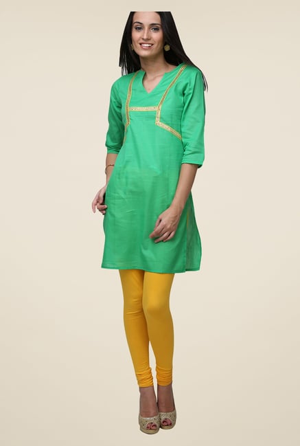 Yepme Green Viera Solid Kurti Yepme Green Viera Solid Kurti