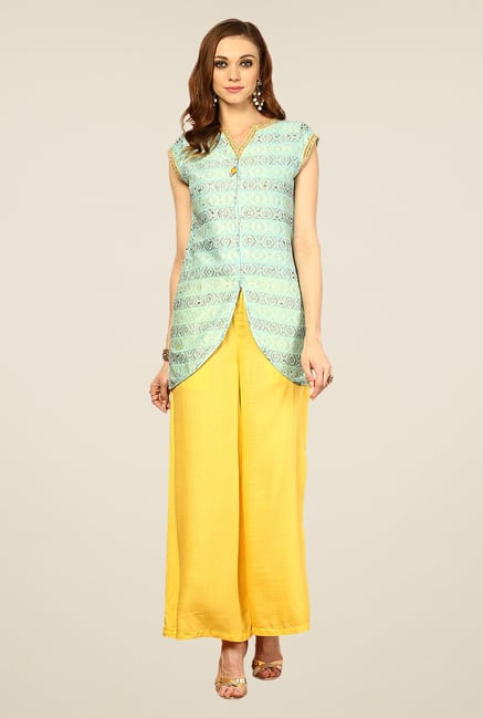 Yepme Light Blue Janet Asymmetrical Kurti Yepme Light Blue Janet Asymmetrical Kurti