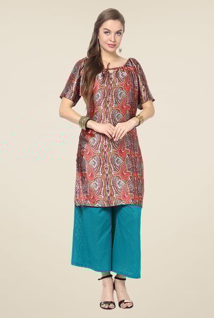 Yepme Maroon Rochella Flared Kurti Yepme Maroon Rochella Flared Kurti