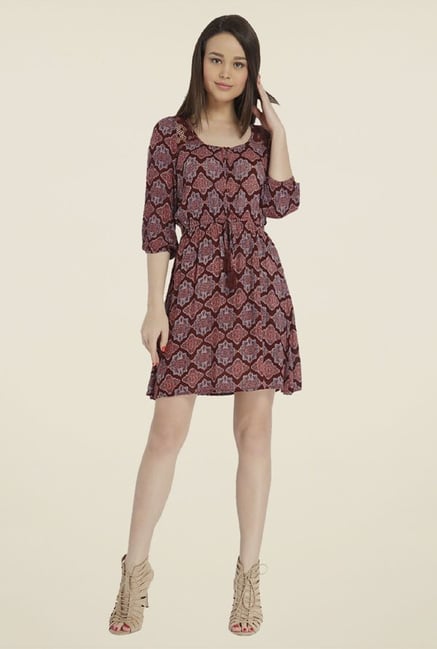 Only Brown Printed Dress Only Brown Printed Dress