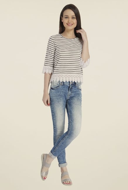 Only White Stripes Top Only White Stripes Top