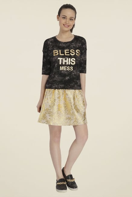Only Black Printed T-shirt Only Black Printed T-shirt