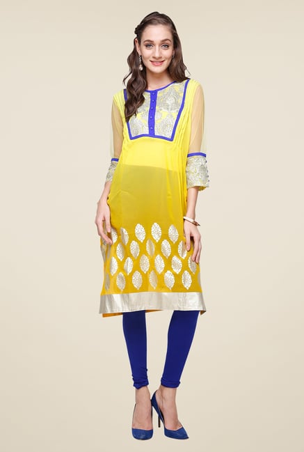 Yepme Yellow Berrito Designer Kurti Yepme Yellow Berrito Designer Kurti