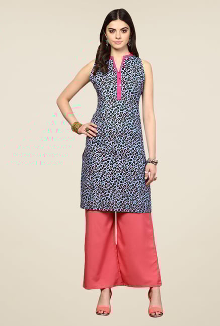 Yepme Blue Wensy Printed Cotton Kurti Yepme Blue Wensy Printed Cotton Kurti