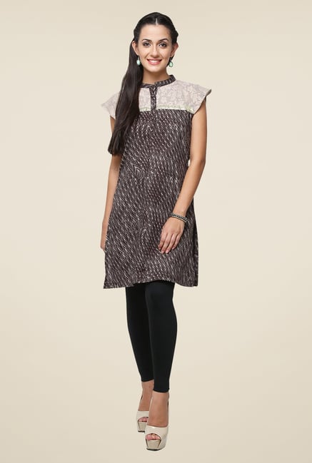 Yepme Brown Agatha Printed Kurti Yepme Brown Agatha Printed Kurti