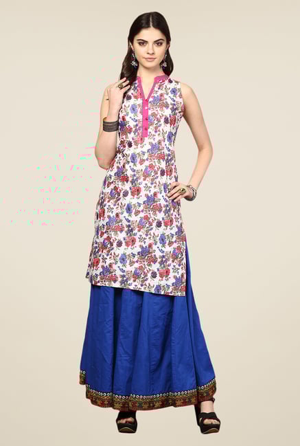 Yepme White Wensy Printed Kurti Yepme White Wensy Printed Kurti