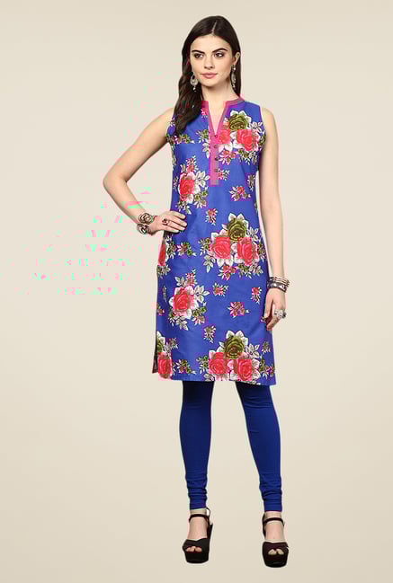 Yepme Blue Wensy Printed Kurti Yepme Blue Wensy Printed Kurti