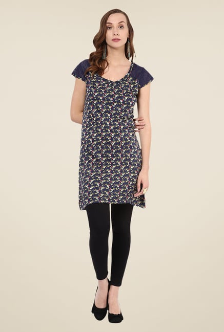 Yepme Navy Printed Tunic Yepme Navy Printed Tunic