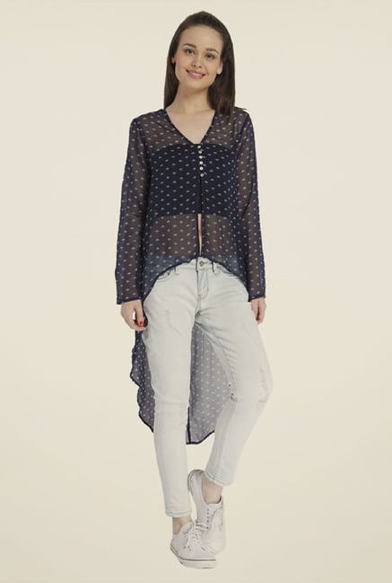 Only Navy Printed Top Only Navy Printed Top