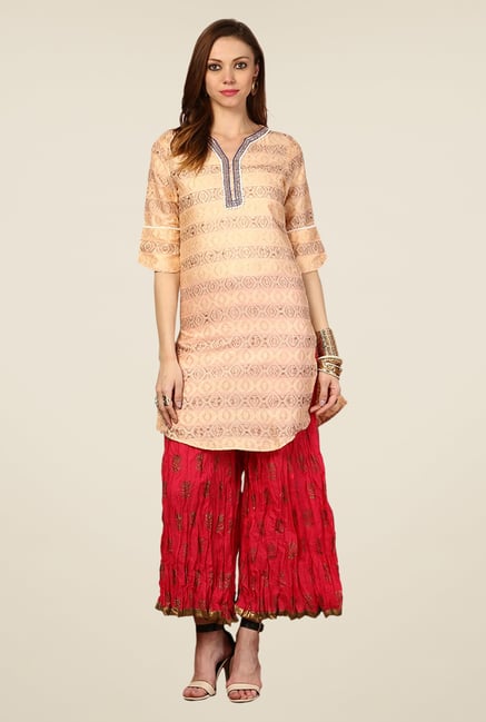 Yepme Peach Aine Printed Kurti Yepme Peach Aine Printed Kurti