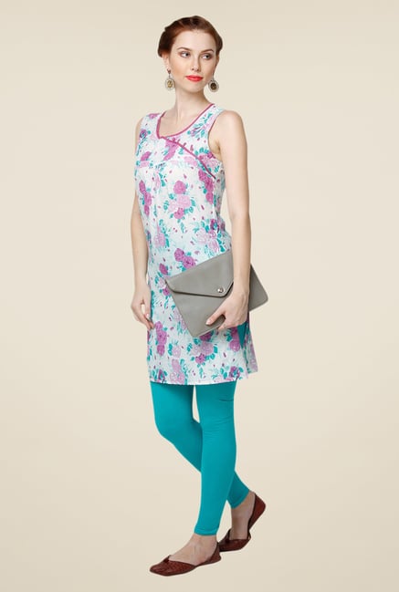 Yepme White Roxanne Floral Print Kurti Yepme White Roxanne Floral Print Kurti