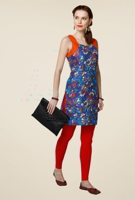Yepme Navy Jenna Printed Kurti Yepme Navy Jenna Printed Kurti