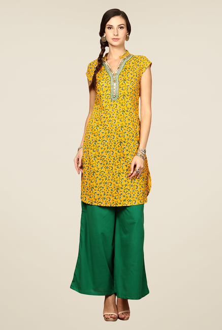 Yepme Amzy Yellow Floral Print Kurti Yepme Amzy Yellow Floral Print Kurti