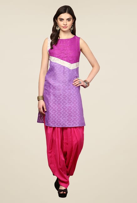 Yepme Redecca Violet & Purple Color Block Kurti Yepme Redecca Violet & Purple Color Block Kurti