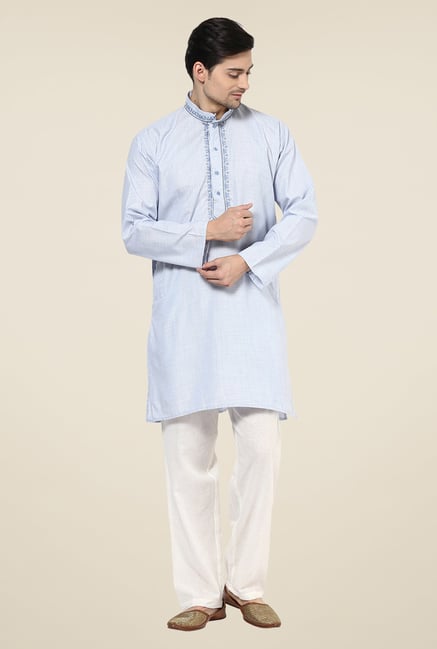 Yepme Ivan Blue Solid Kurta Yepme Ivan Blue Solid Kurta