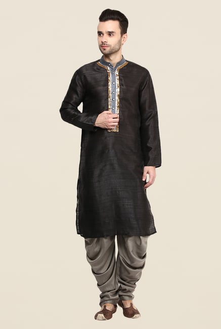 Yepme Glenn Black Solid Kurta Yepme Glenn Black Solid Kurta