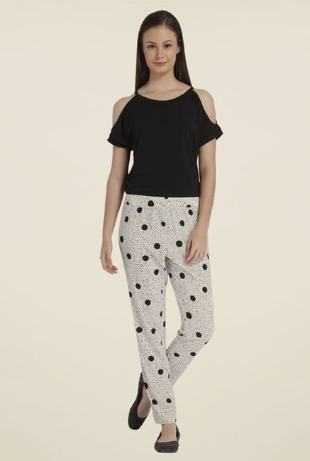Only White Polka Dot Trackpants Only White Polka Dot Trackpants