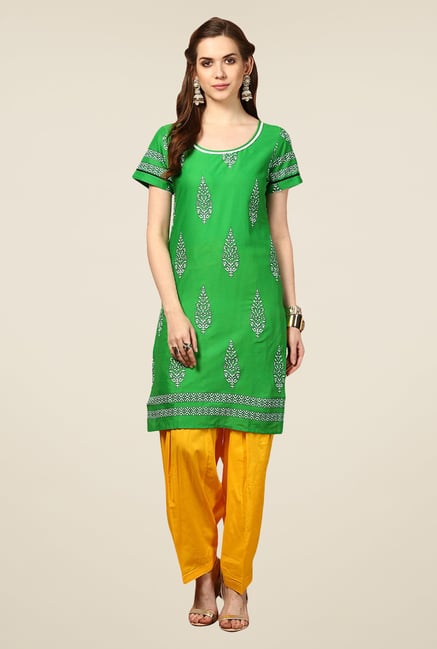 Yepme Green Noemi Printed Kurti Yepme Green Noemi Printed Kurti