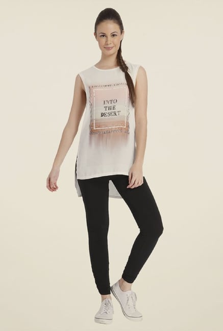Only White Printed Polyester Top Only White Printed Polyester Top