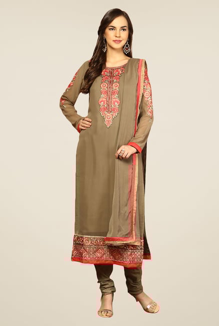 Yepme Grey Elevira Unstitched Suit Set Yepme Grey Elevira Unstitched Suit Set