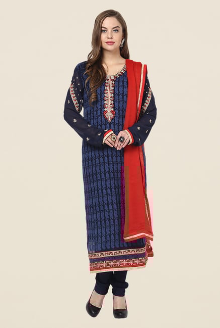 Yepme Navy Belgin Unstitched Suit Set Yepme Navy Belgin Unstitched Suit Set