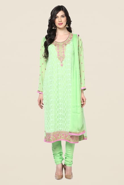 Yepme Green Belgin Unstitched Suit Set Yepme Green Belgin Unstitched Suit Set