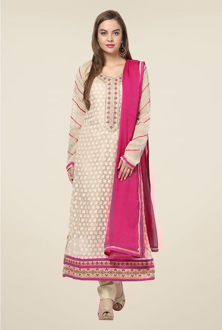 Yepme Beige Belgin Unstitched Suit Set Yepme Beige Belgin Unstitched Suit Set