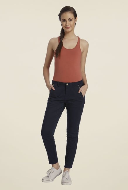 Only Navy Solid Chinos Only Navy Solid Chinos