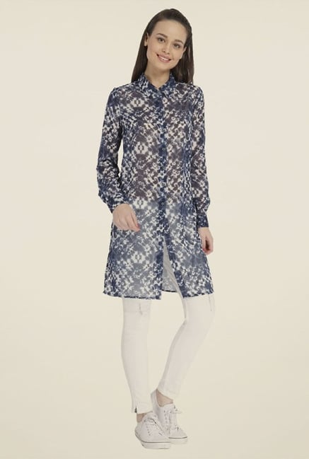 Only Navy Printed Top Only Navy Printed Top