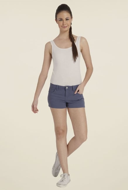 Only Navy Solid Shorts Only Navy Solid Shorts