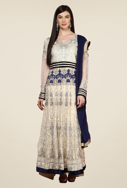 Yepme Beige Elegance Unstitched Suit Set Yepme Beige Elegance Unstitched Suit Set