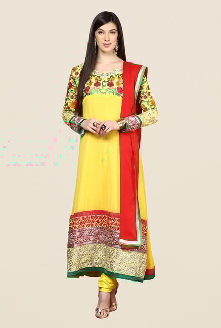 Yepme Yellow Babette Unstitched Suit Set Yepme Yellow Babette Unstitched Suit Set
