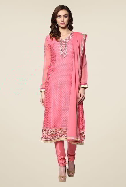 Yepme Hot Pink Zubeda Brasso Salwar Kameez Set Yepme Hot Pink Zubeda Brasso Salwar Kameez Set