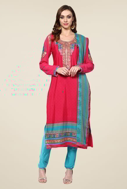 Yepme Pink Uschi Salwar Kameez Set Yepme Pink Uschi Salwar Kameez Set