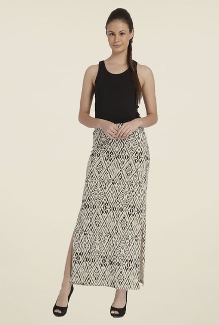 Only White & Black Printed Skirt Only White & Black Printed Skirt