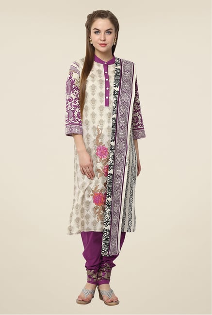 Yepme Beige & Magenta Nazia Semi Stitched Pakistani Suit Set Yepme Beige & Magenta Nazia Semi Stitched Pakistani Suit Set