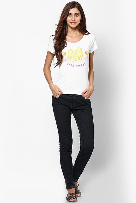 Only White Printed Top Only White Printed Top