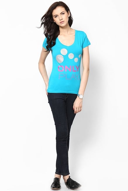 Only Turquoise Printed Top Only Turquoise Printed Top