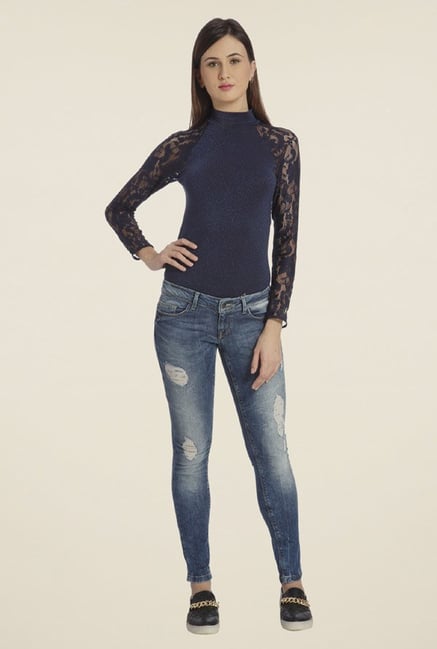 Only Blue Distressed Jeans Only Blue Distressed Jeans