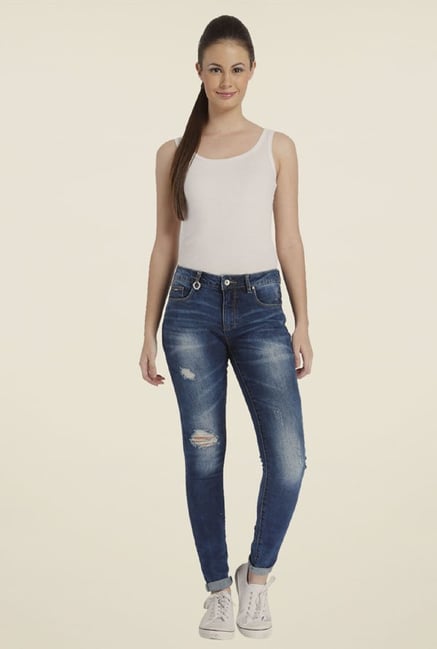Only Blue Distressed Jeans Only Blue Distressed Jeans