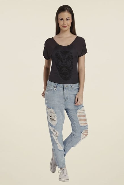 Only Light Blue Distressed Jeans Only Light Blue Distressed Jeans
