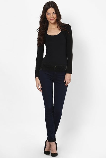 Only Black Solid Top Only Black Solid Top