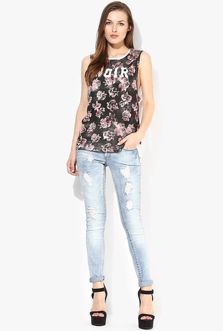 Only Black Printed Top Only Black Printed Top